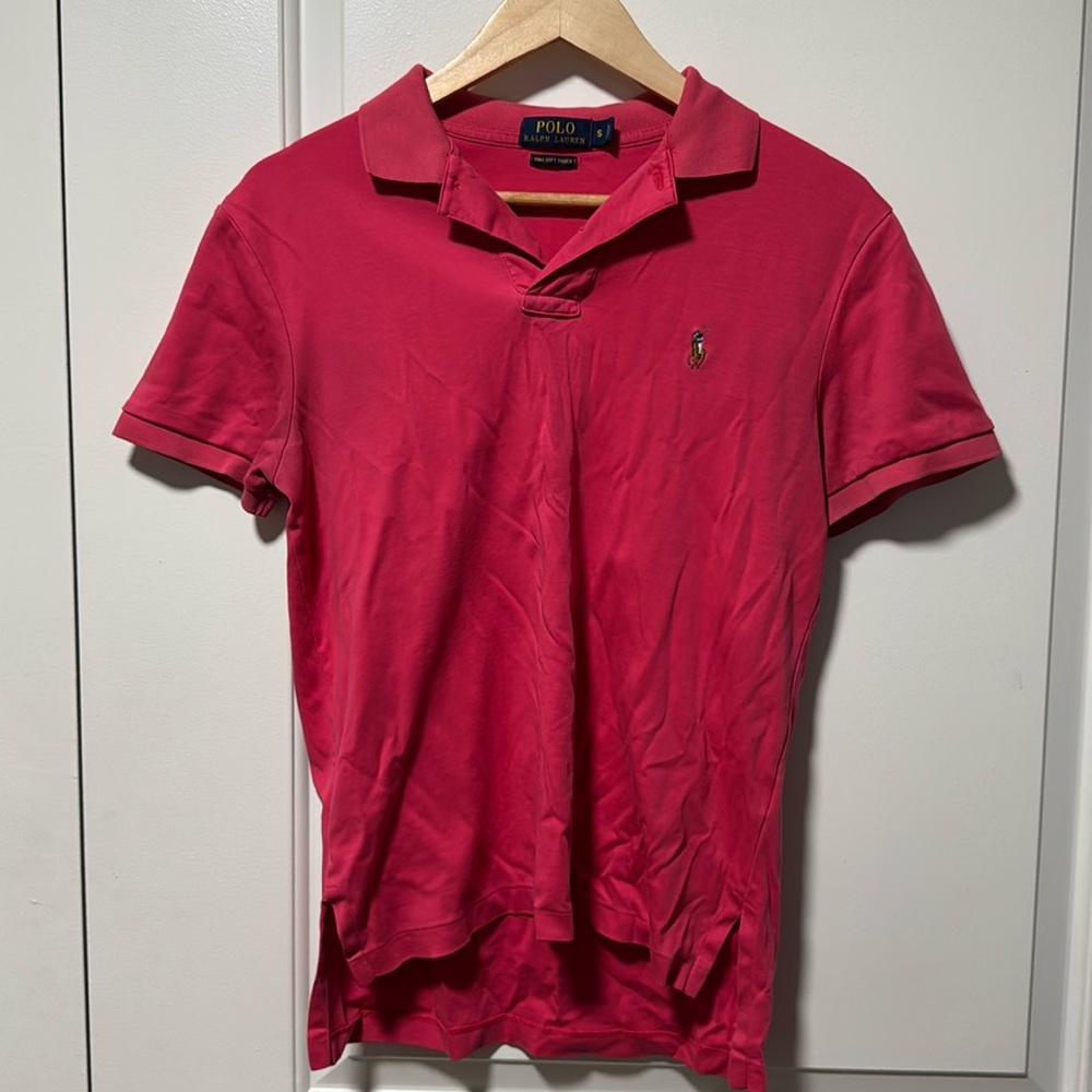 Polo Ralph Lauren reddish pink Pima soft touch cotton polo size small